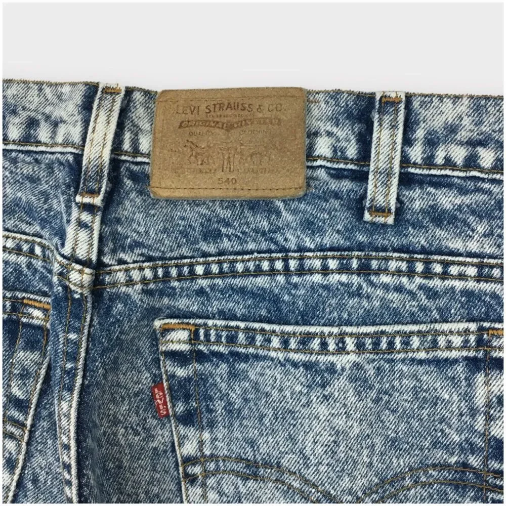 Vintage Levis 540 Jeans Mens Size 34x29‎ Made In USA Blue Acid Wash Blue Denim